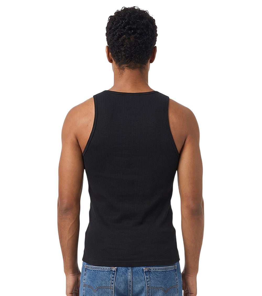 Black Textured Tank Top 2