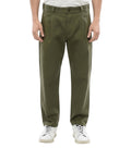Green Straight Pleated Pants 1