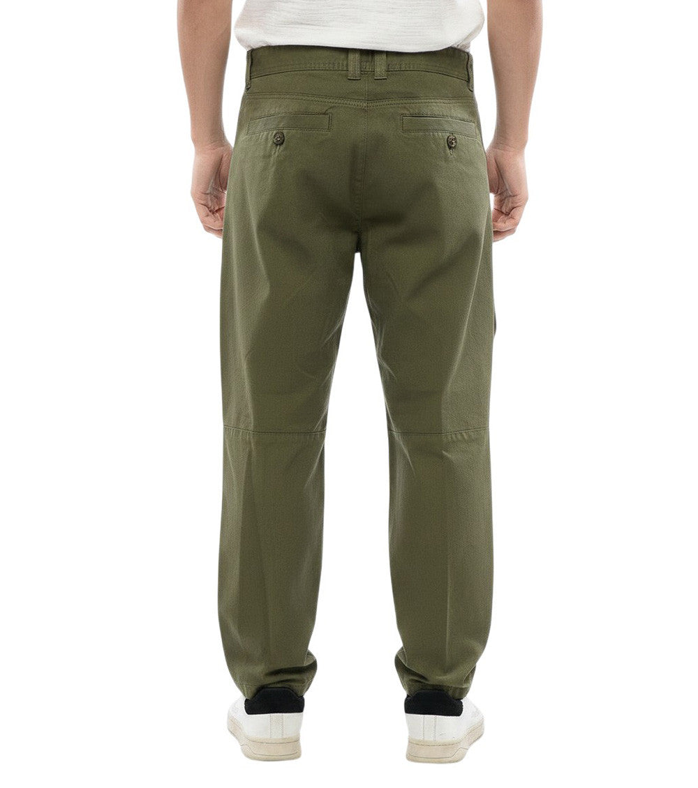 Green Straight Pleated Pants 2