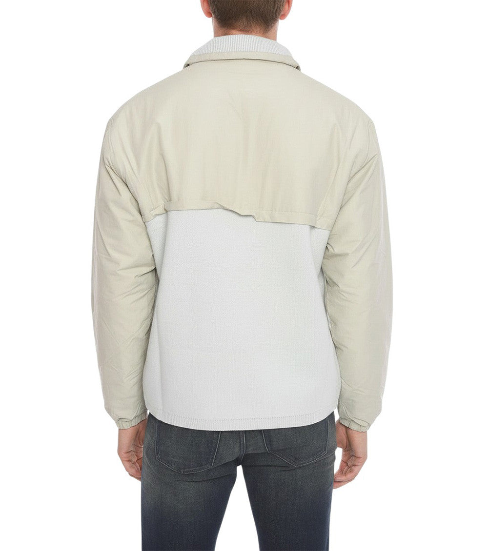 White Logo Shirt Collar Sweater 2