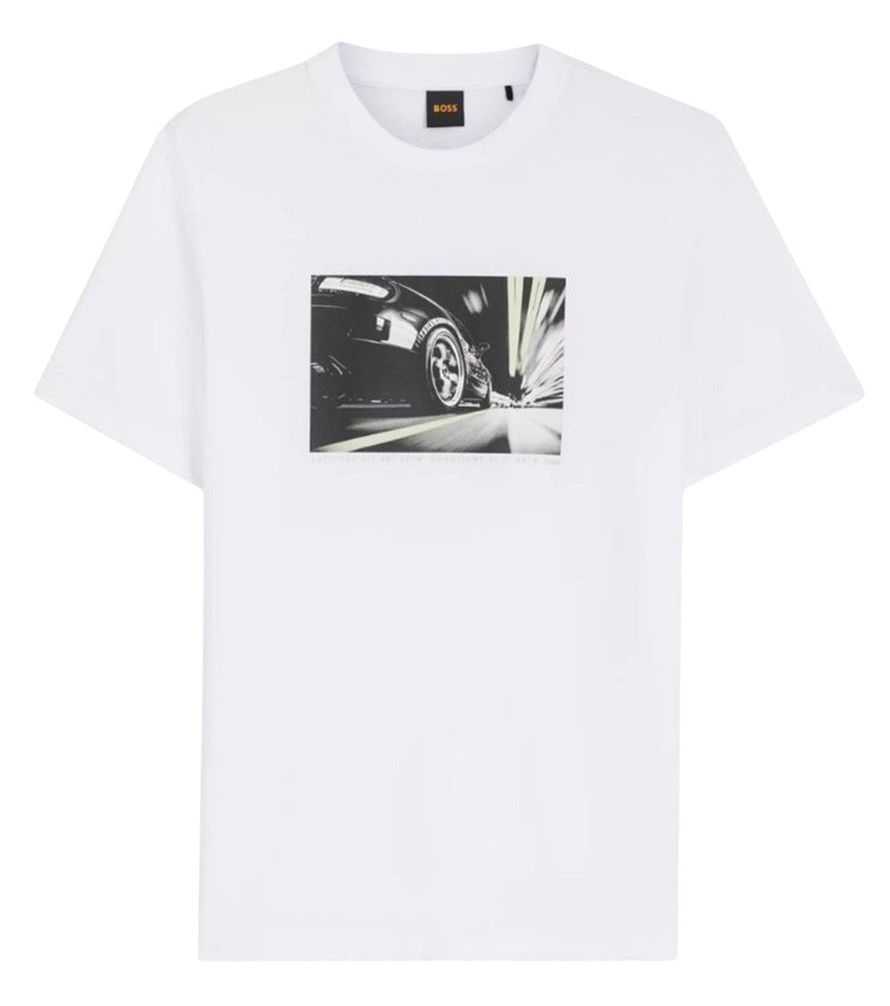 White Graphic Crew Neck T-Shirt 1