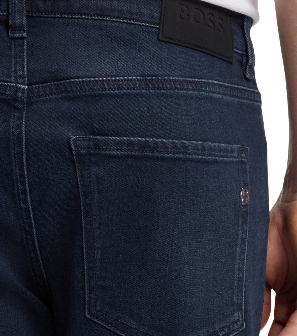 Blue Slim Mid Rise Jeans 4