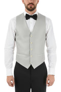 Silver V Neck Waistcoat 1