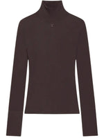 Brown Logo Turtle Neck T-Shirt 1