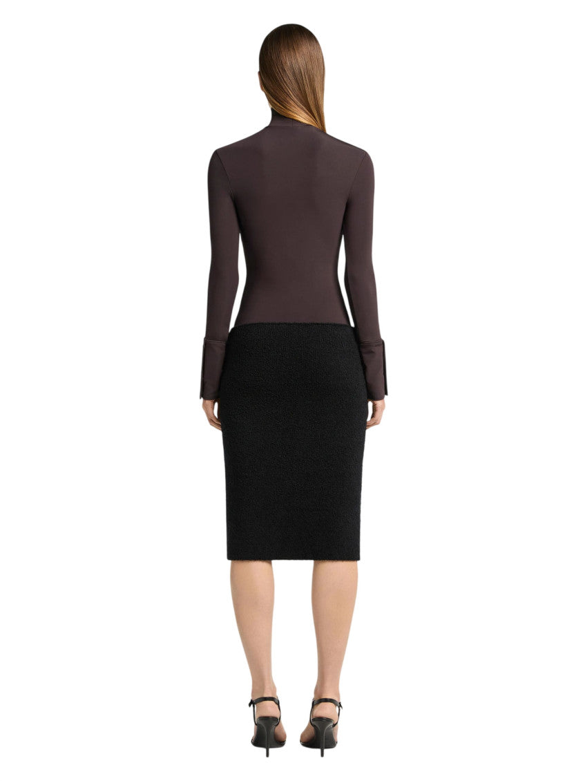 Brown Logo Turtle Neck T-Shirt 3