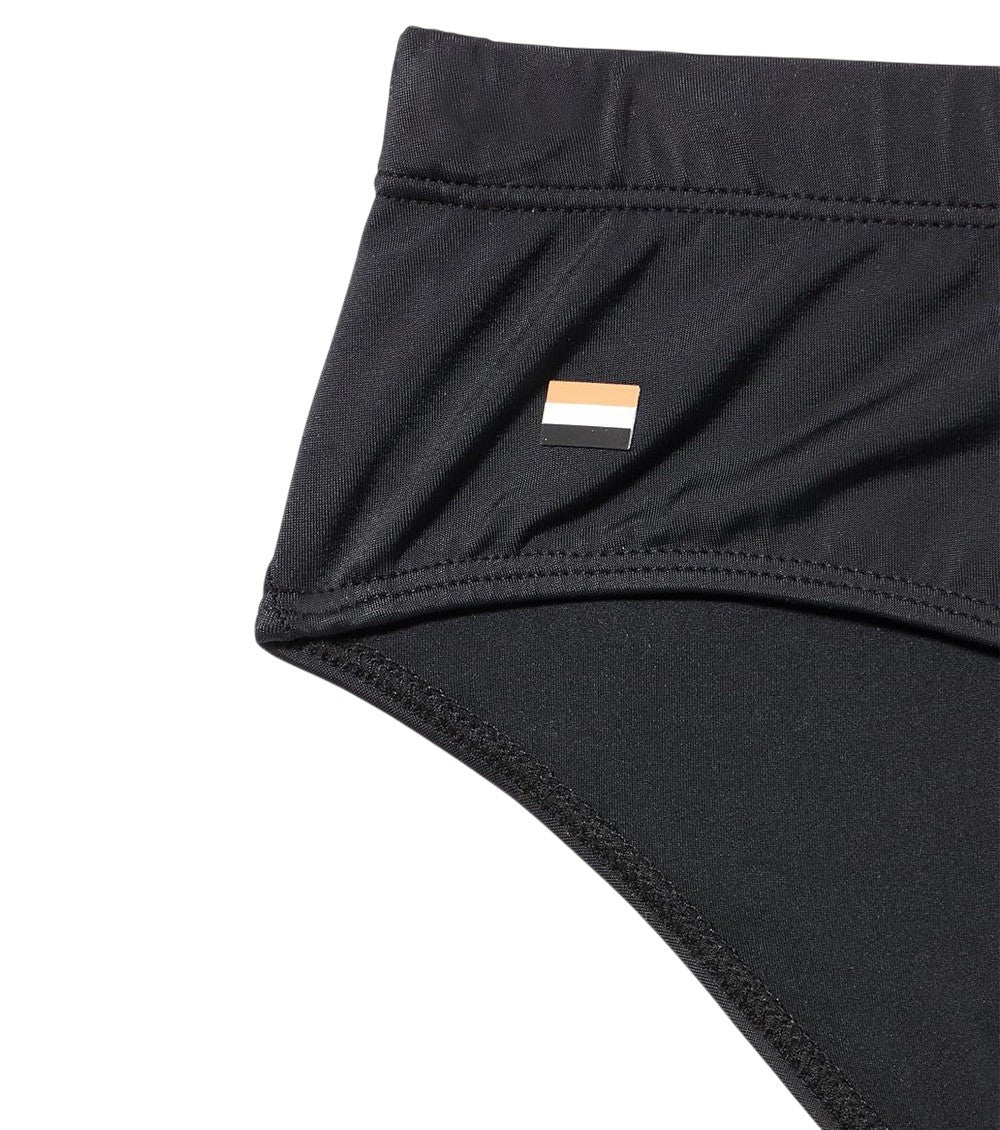 Black Logo Swim Brief 3