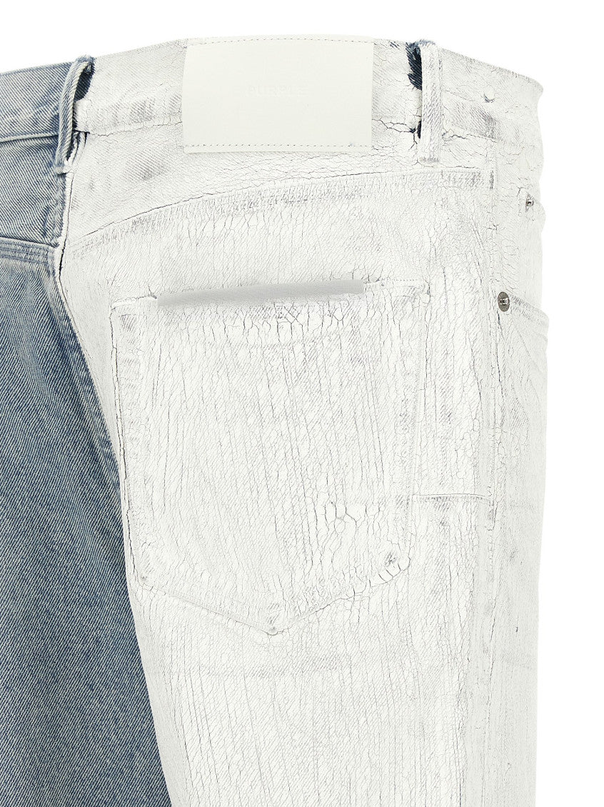 Light Blue 'Crackle Silver' jeans 4