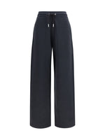 Black Regular Drawstring Pants 1