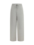 Grey Regular Drawstring Pants 1