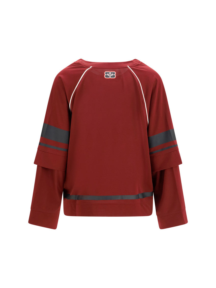 Maroon Graphic V Neck T-Shirt 2
