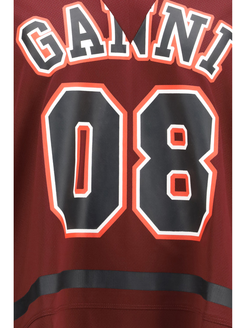 Maroon Graphic V Neck T-Shirt 3