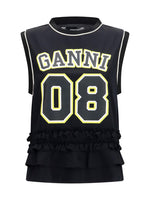 Black Graphic Crew Neck Top 1