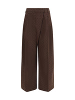 Brown Loose Flat Front Pants 1