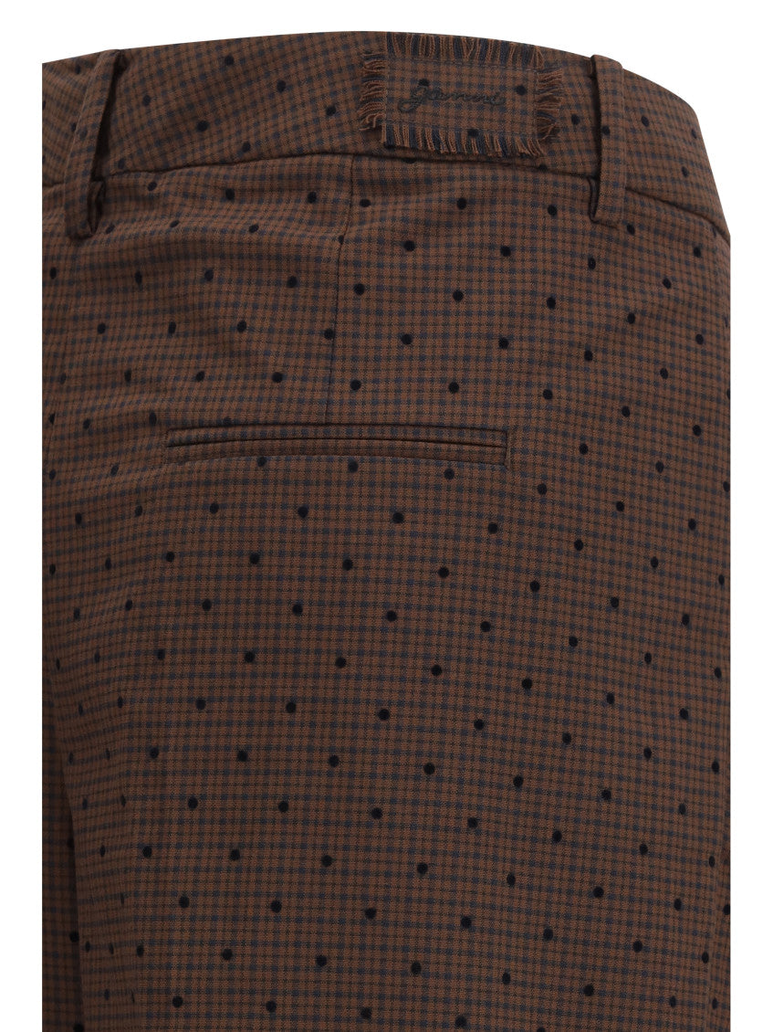 Brown Loose Flat Front Pants 3