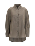 Grey Straight Solid Shirt 1