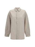 Beige Straight Solid Shirt 1