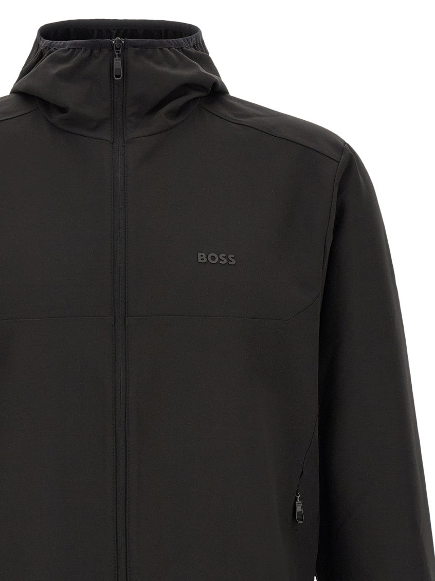Black Logo Hood Jacket 3
