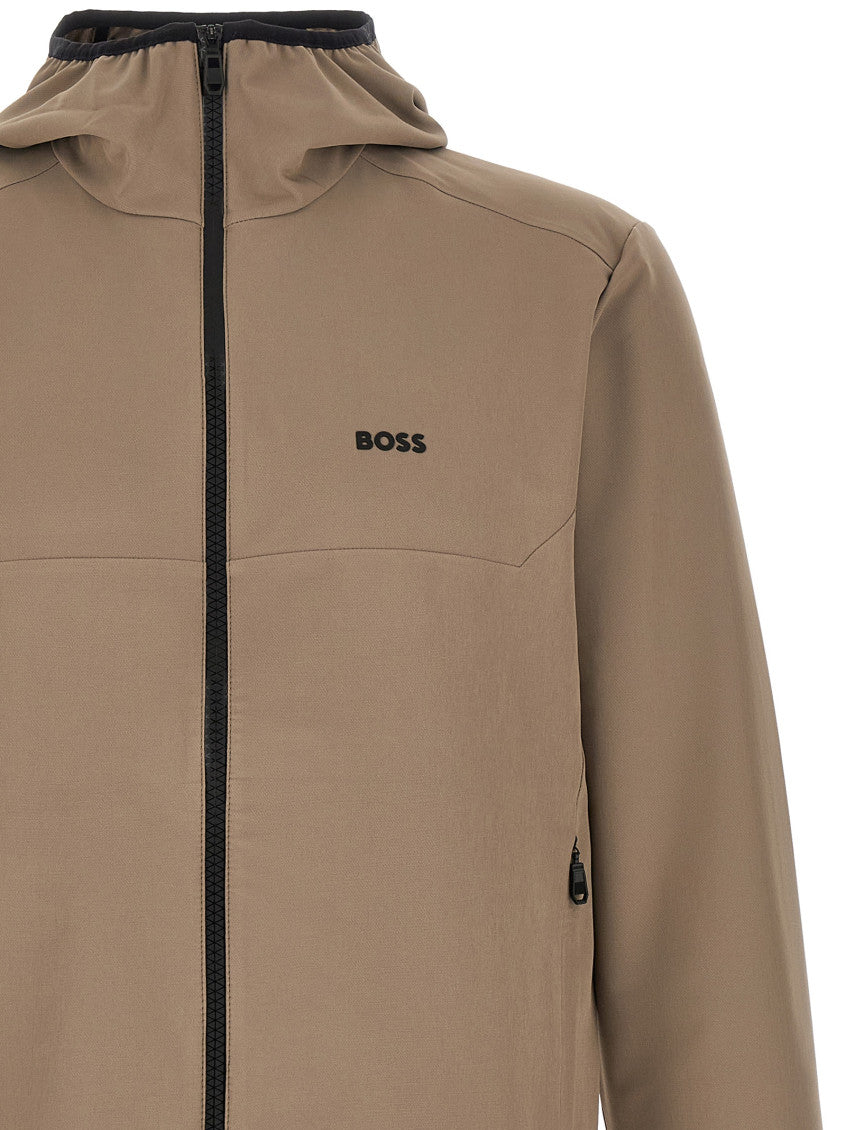 Beige Logo Hood Jacket 3