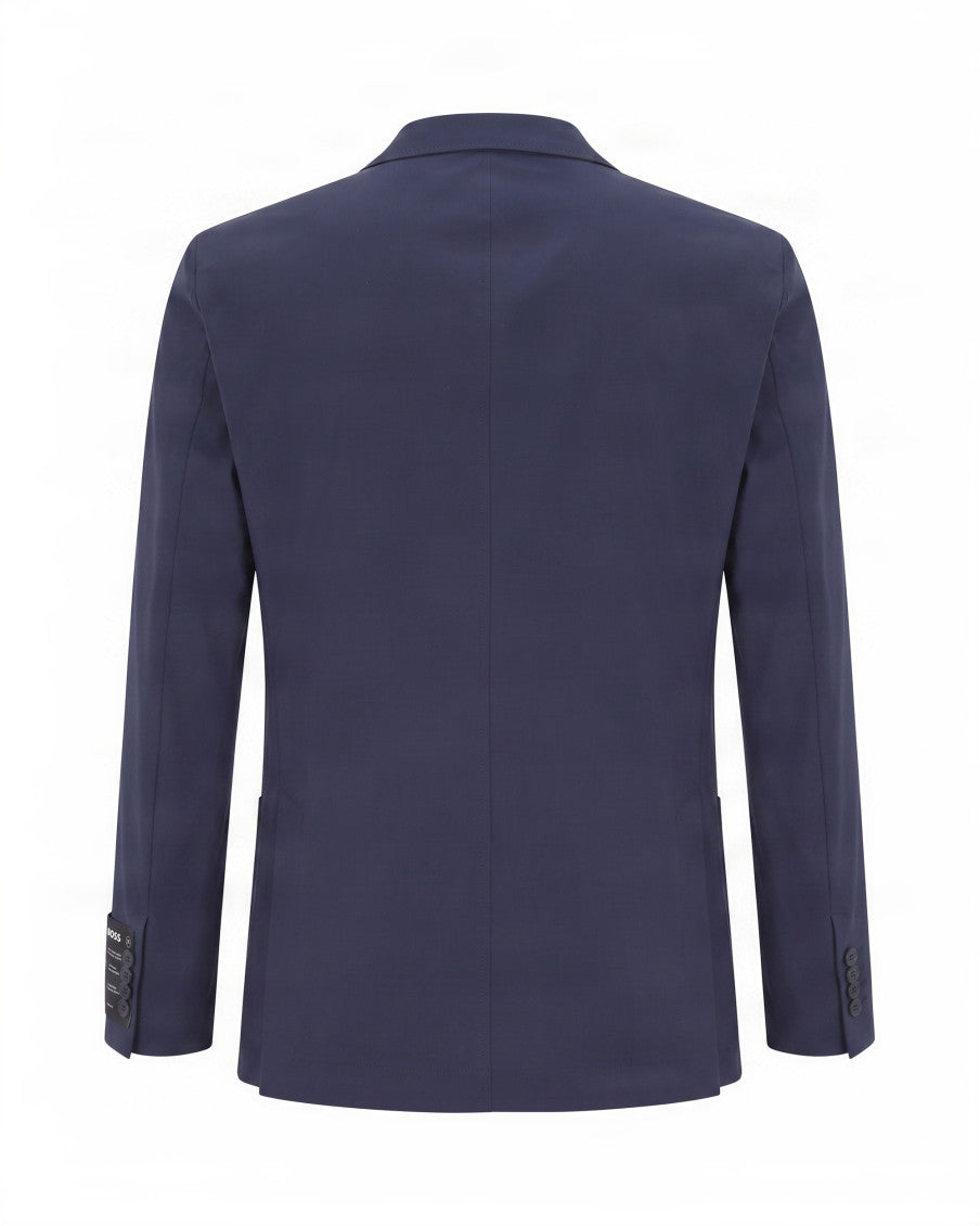 Blue Notched Lapel Blazer 2
