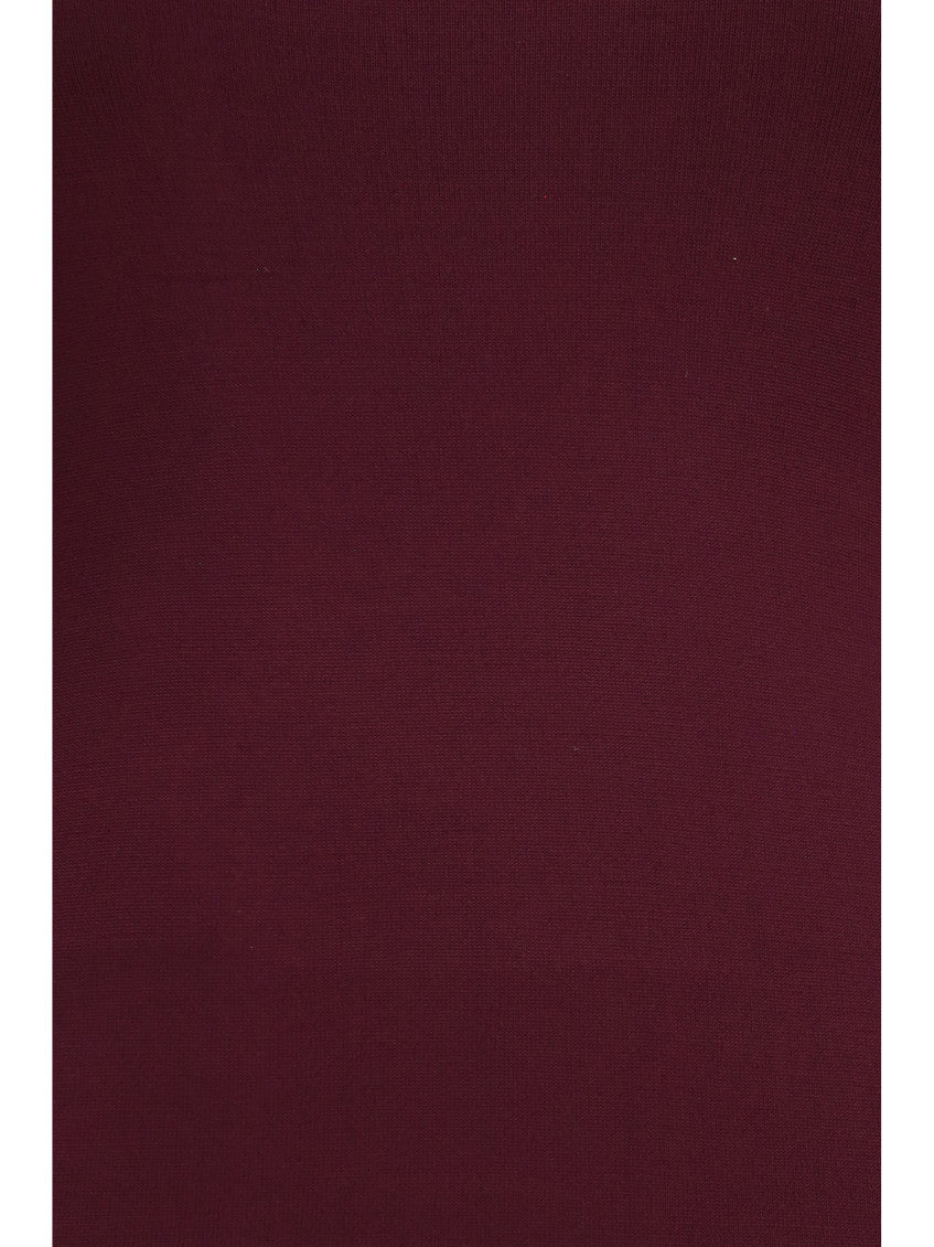 Purple Solid Round Neck Midi Dress 5