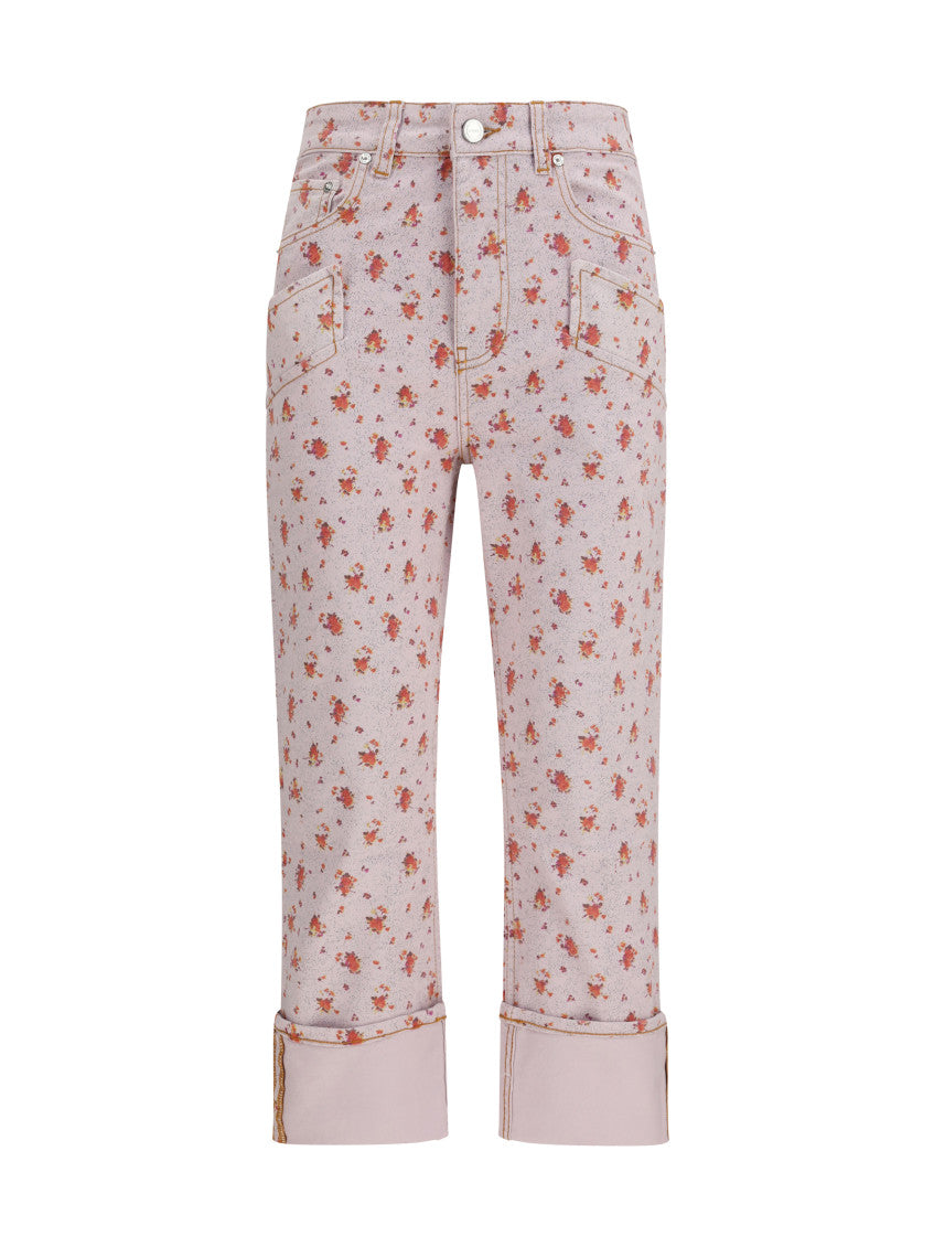Pink Slim Capris Pants 1