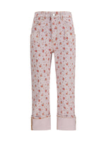 Pink Slim Capris Pants 1