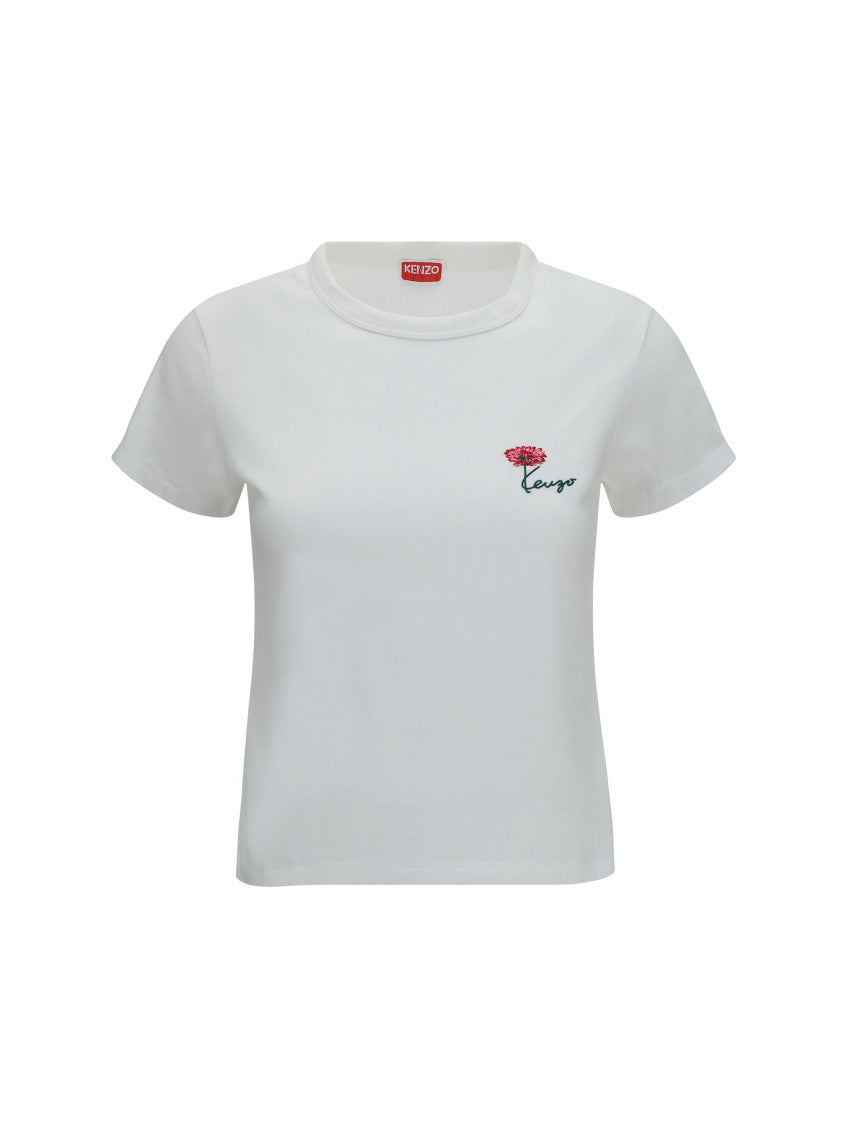 White Logo Crew Neck T-Shirt 1