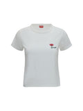 White Logo Crew Neck T-Shirt 1