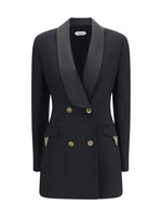 Black Wool double breasted Blazer 1