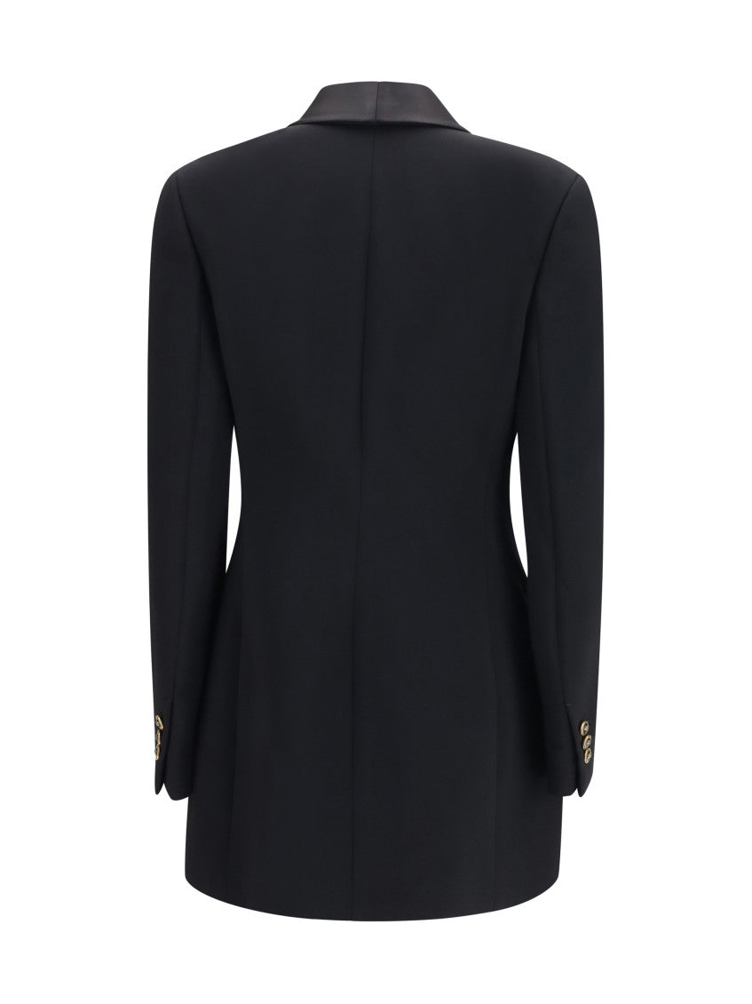 Black Wool double breasted Blazer 2