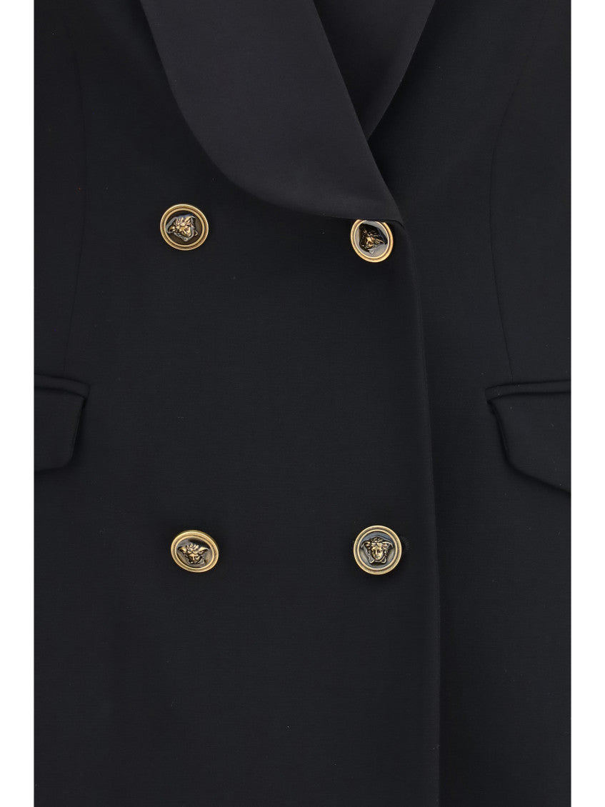 Black Wool double breasted Blazer 3