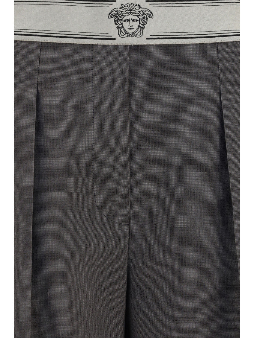Grey Straight Pleated Pant 3