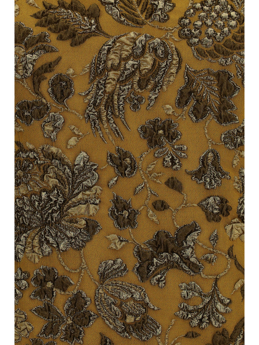 Brown Floral Round Neck Mini Dress 5