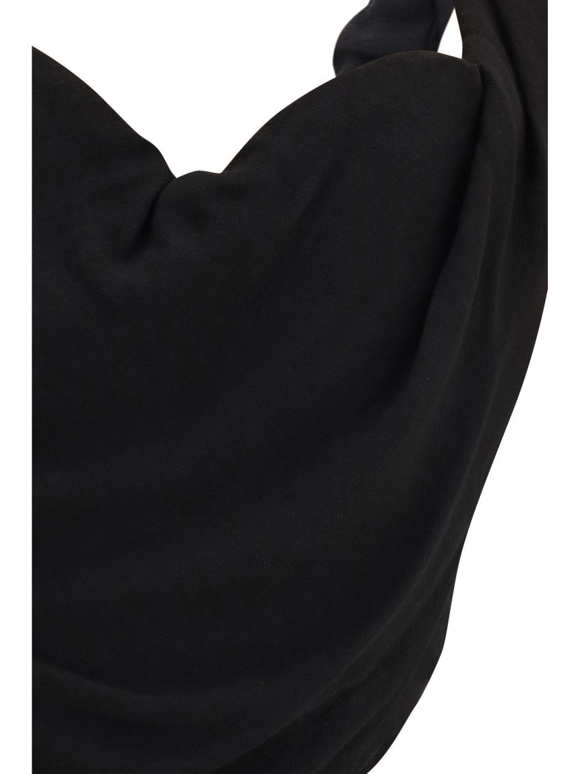 Black Solid Cowl Neck Top 3