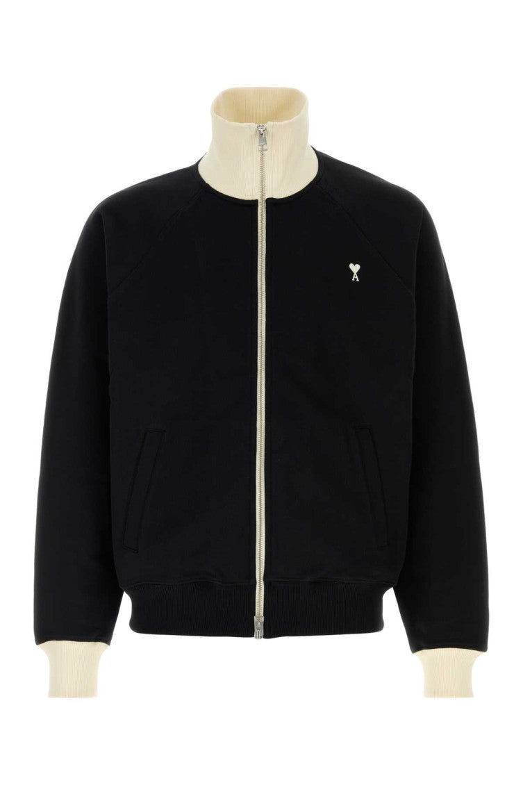 Black Mock Collar Sweatshirt 1