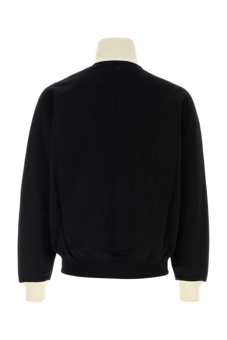 Black Mock Collar Sweatshirt 2