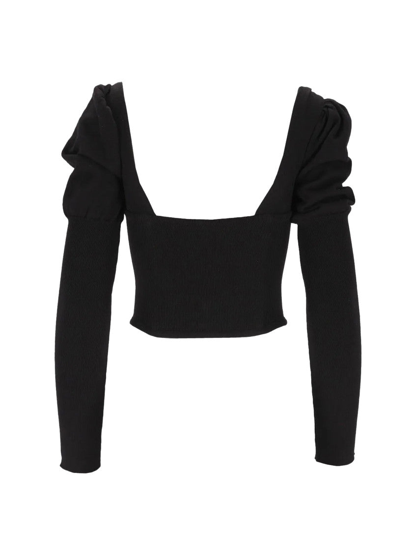 Black Solid Cowl Neck Sweater 2