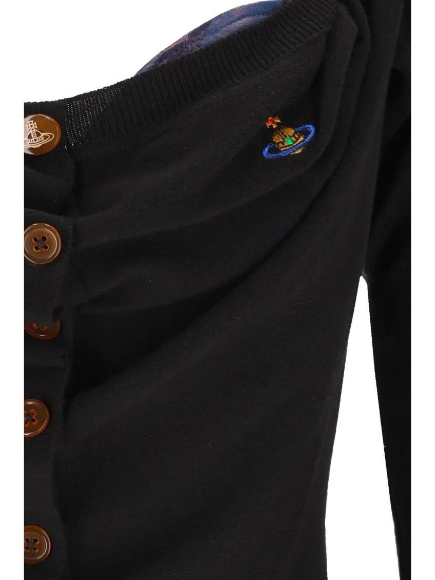 Black Solid Cowl Neck Sweater 3