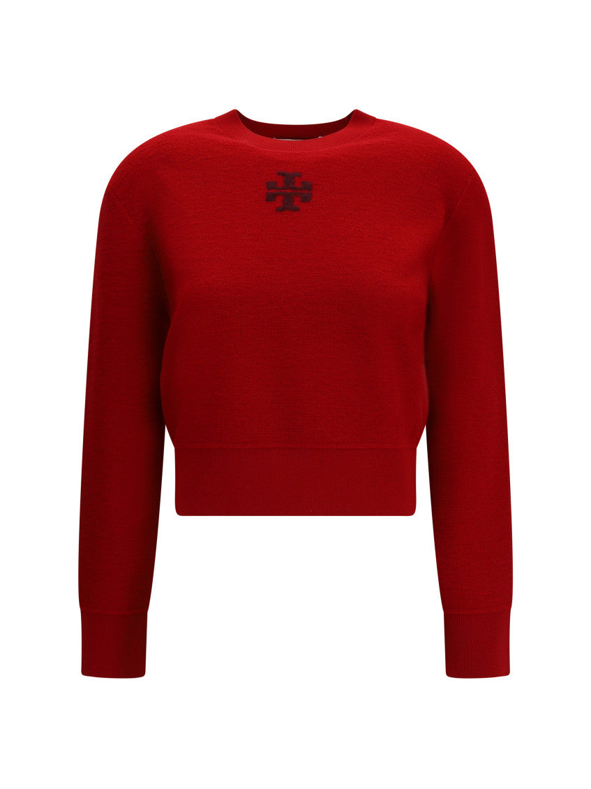 Red Logo Crew Neck Sweater 1