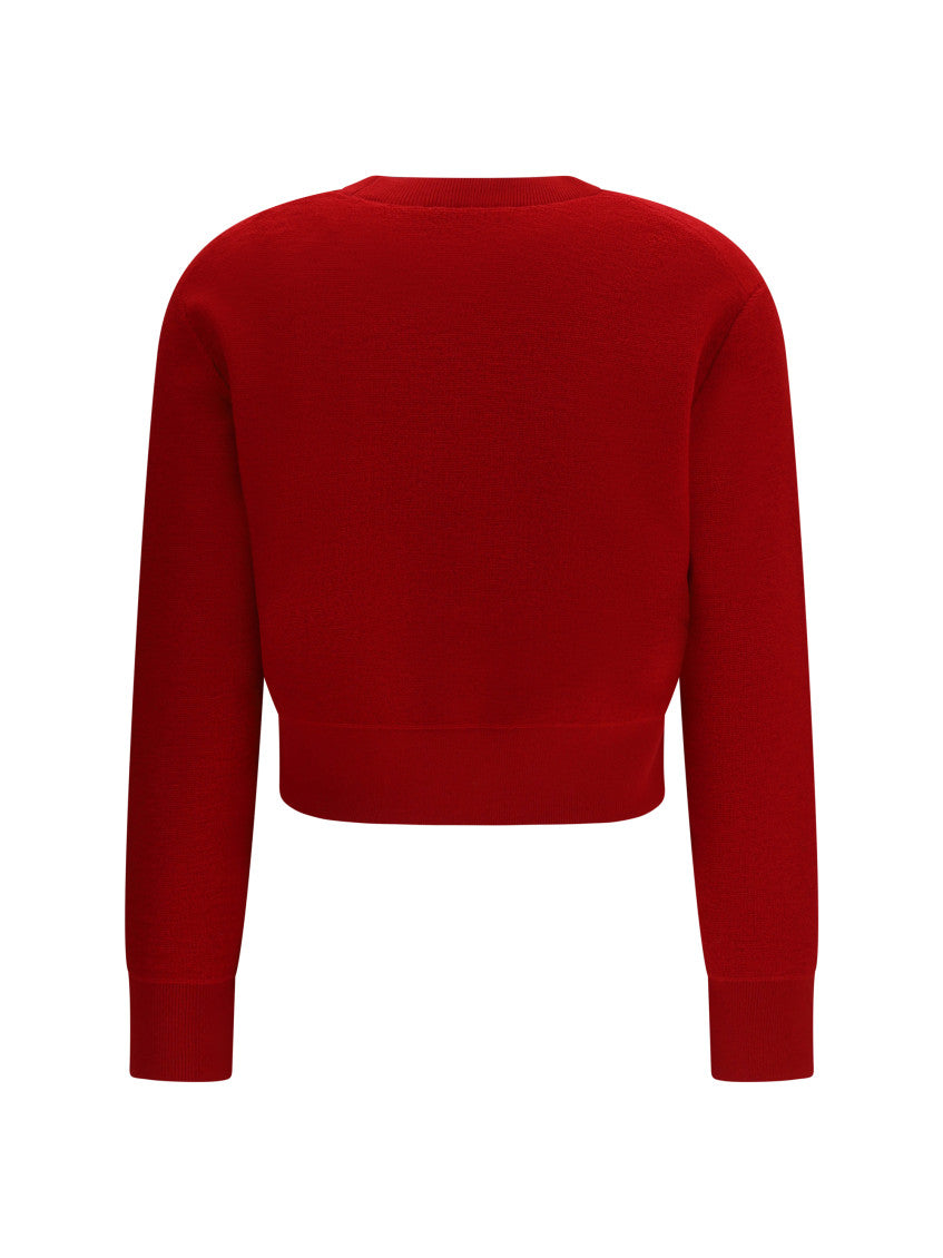 Red Logo Crew Neck Sweater 2