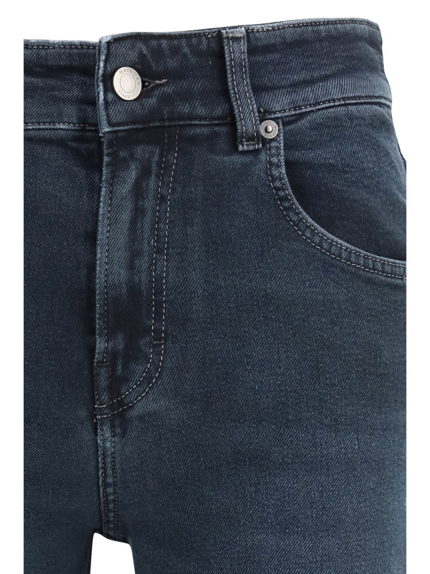 Blue Flared Low Rise Jeans 3