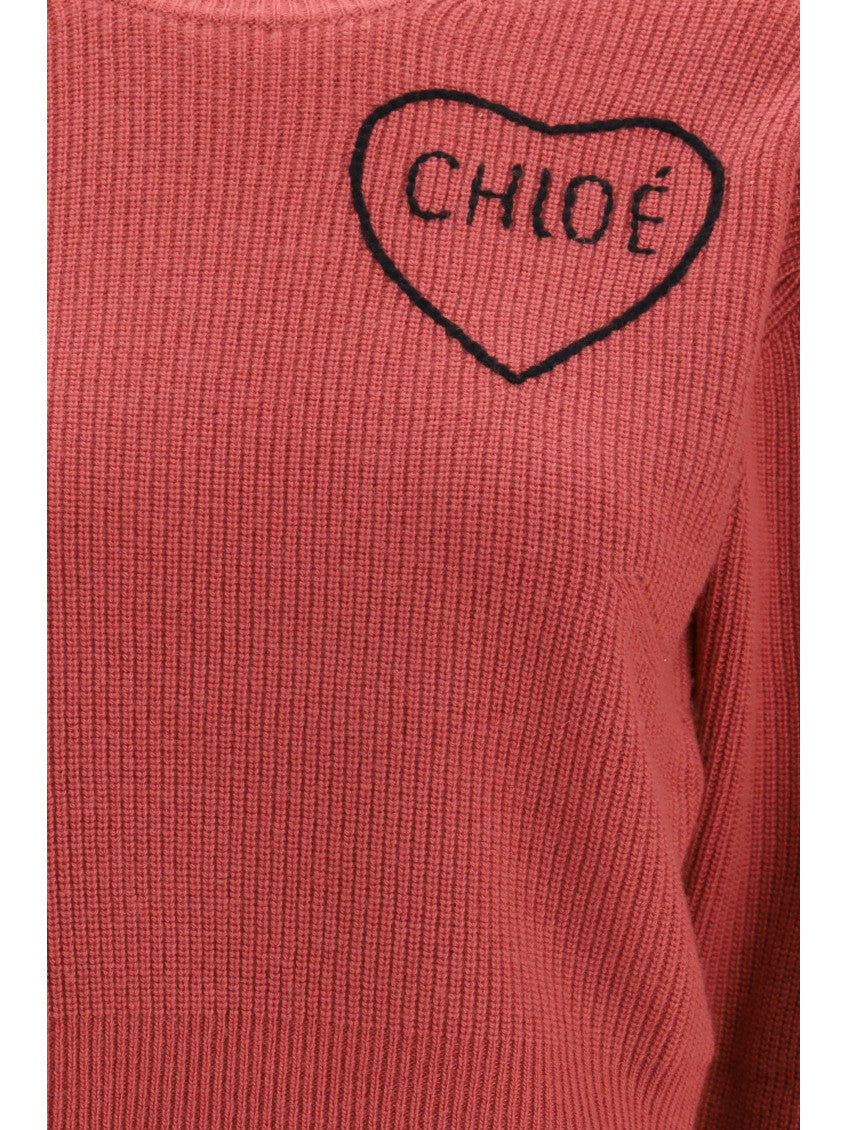 Pink Logo Crew Neck Sweater 3