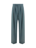 Grey Straight Pleated Pant 1