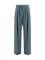 Grey Straight Pleated Pant 1