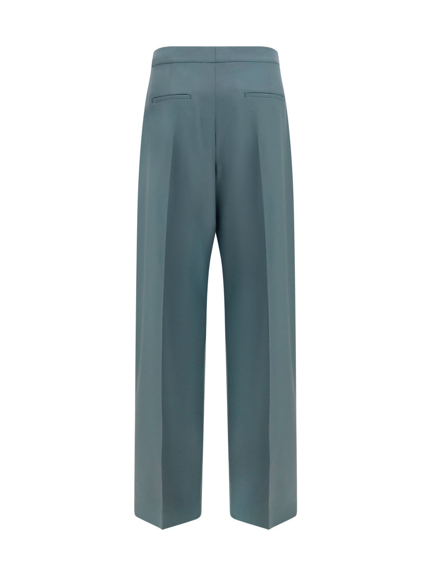 Grey Straight Pleated Pant 2