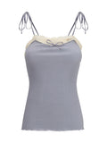Light Blue Solid Scoop Neck Top 1