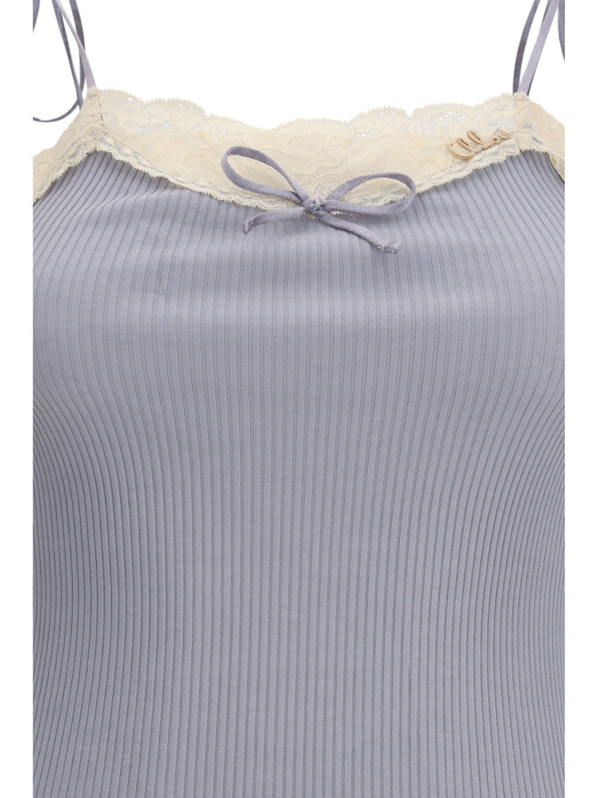 Light Blue Solid Scoop Neck Top 3