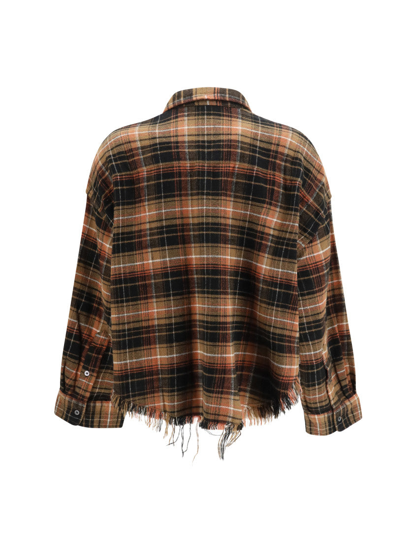 Brown Relaxed Plaid Shirt 2