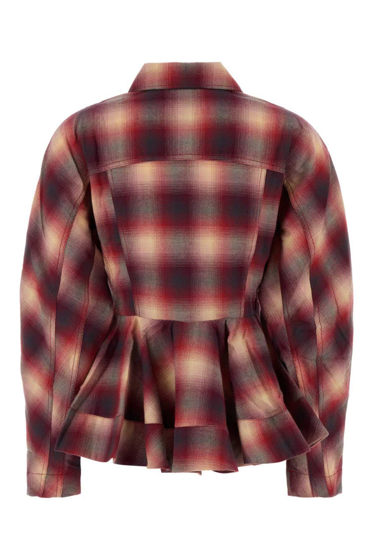 Red Tailored Plaid Shirt 2