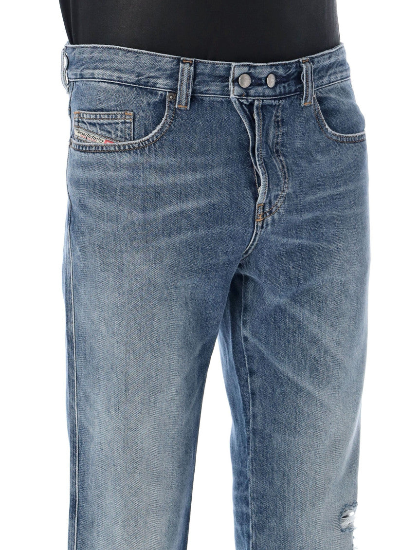 Blue Mid Rise Jeans 3
